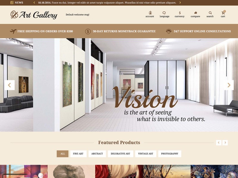 Скриншот главной страницы Coolbaby - Art Gallery