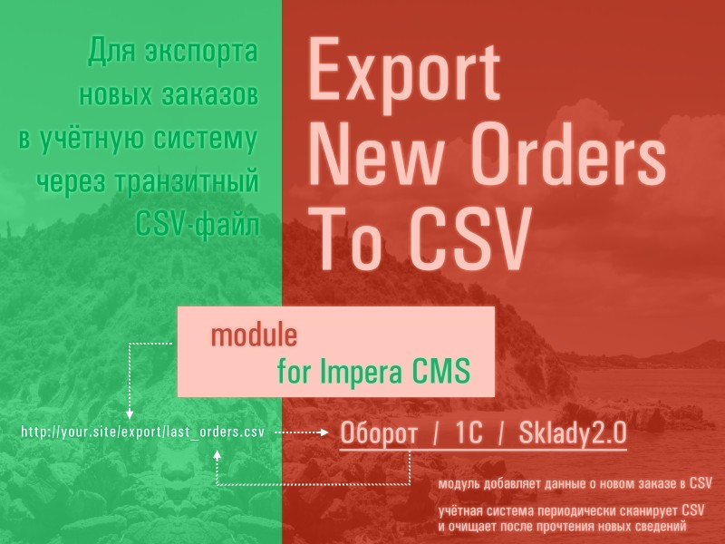 Модуль Экспорт новых заказов в CSV